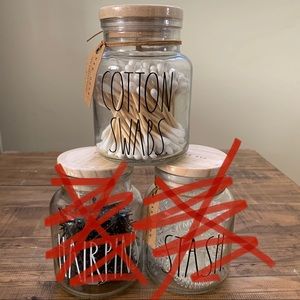 Rae Dunn Cotton Swabs Jar